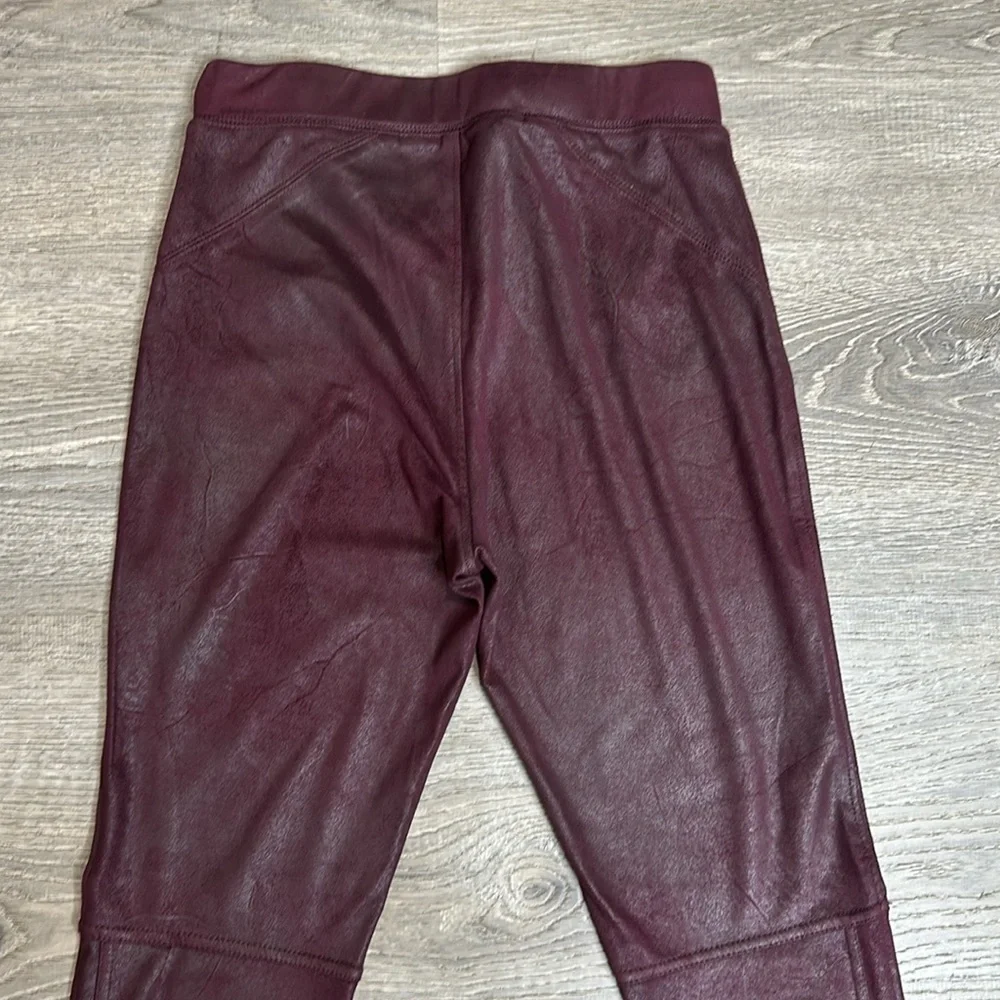 Free People Midnight Vegan Faux Suede Leggings Burgundy Sz XS